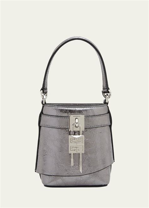 givenchy shrk mini|Micro Shark Lock bucket bag in Box leather .